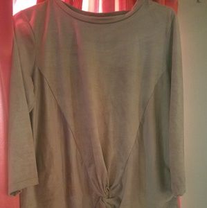 3/4 sleeve microfiber feel top